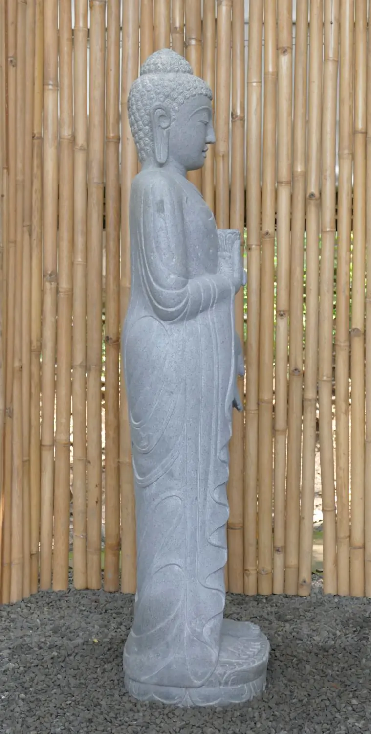  Product image 5 of the product “Standing Buddha with Lotus Flower, ca. 151 cm H ”